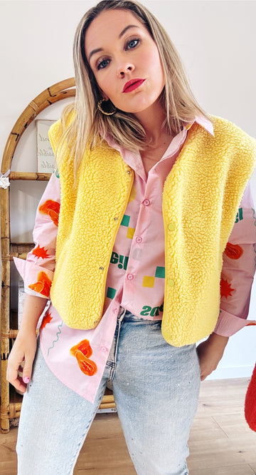 GILET SHERPA MILA JAUNE